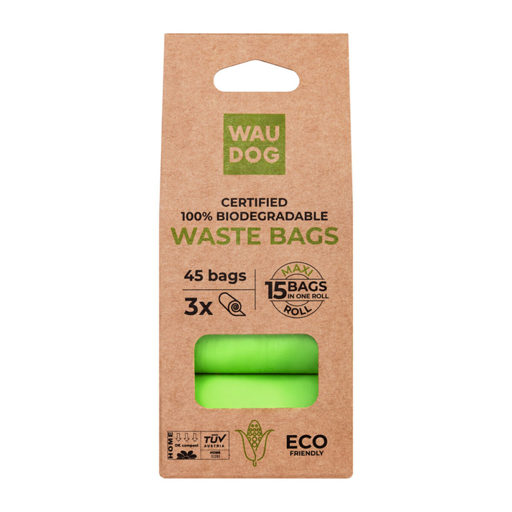 Биоразлагаемые пакеты WAUDOG для уборки за животными, МАКСИ, 22х33 см, уп. 3 рул (45 шт) Киев - изображение 3