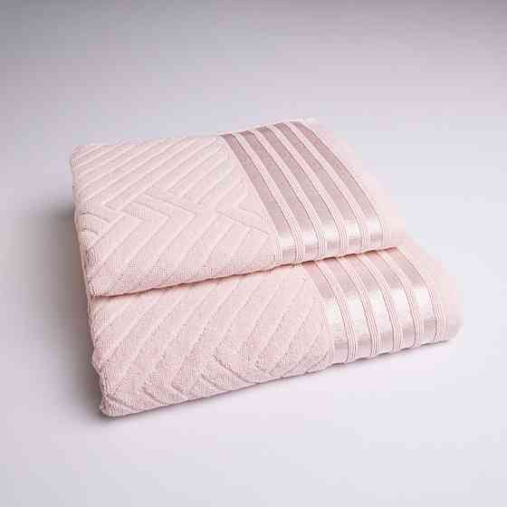 Комплект махровых полотенец SOFT 2шт GM Textile 50х90см, 70х140см 500г/м2 (Розовый) Сумы