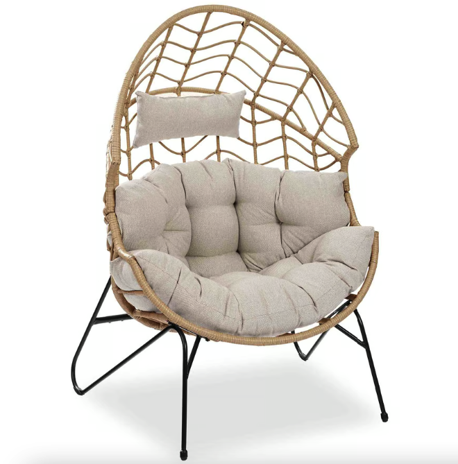 Крісло-кокон ротангове Di Volio Alcamo для відпочинку бежевий Киев - изображение 1