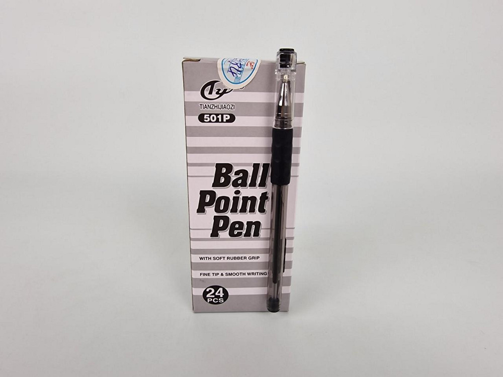 Ручка кулькова 1.0 mm тм Tianzhijiaozi "TY 501" чорна (24 шт.) Харків - фото 2