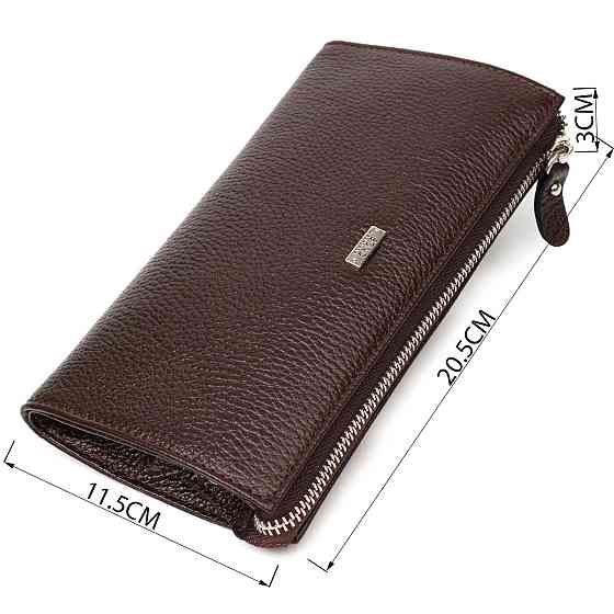 Практичний чоловічий клатч із натуральної шкіри aфлотар BOND 22051 Коричневий Київ