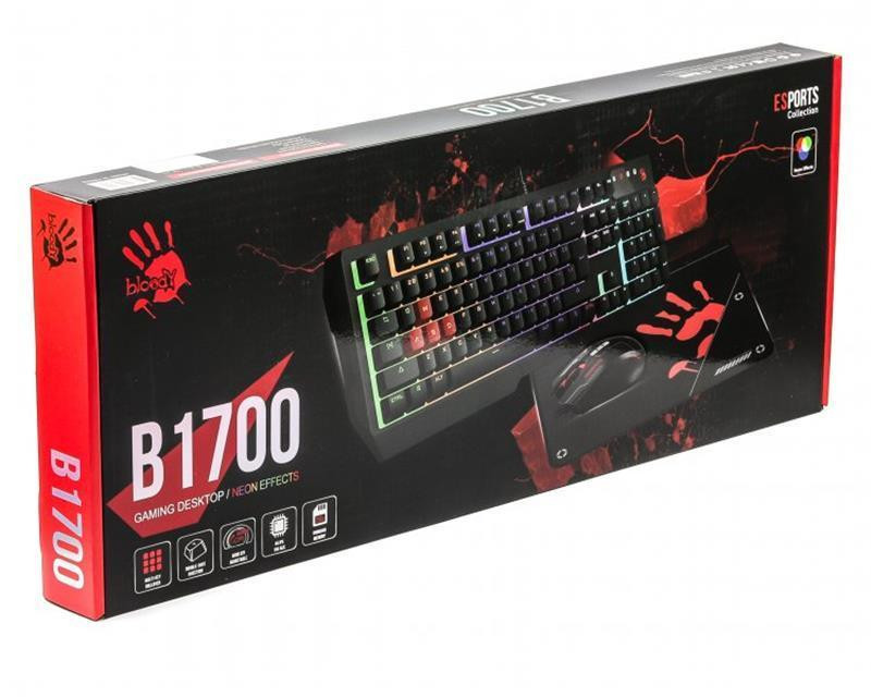 Комплект (клавіатура, миша) A4Tech B1700 Bloody Black ( Чорний ) Харьков - изображение 7