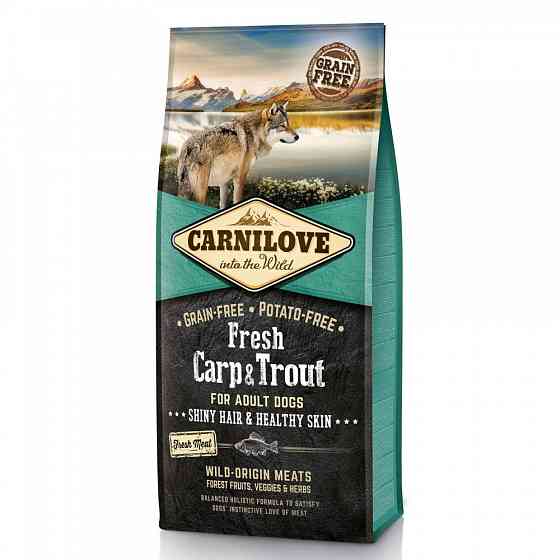 Сухий корм Carnilove Fresh Carp & Trout для дорослих собак всіх порід, риба, 12 кг Вінниця
