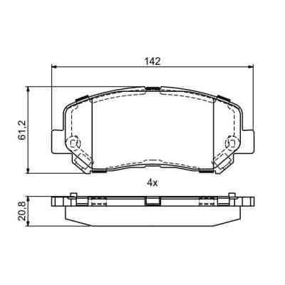 Гальмівні колодки Bosch 0986495405 Вінниця