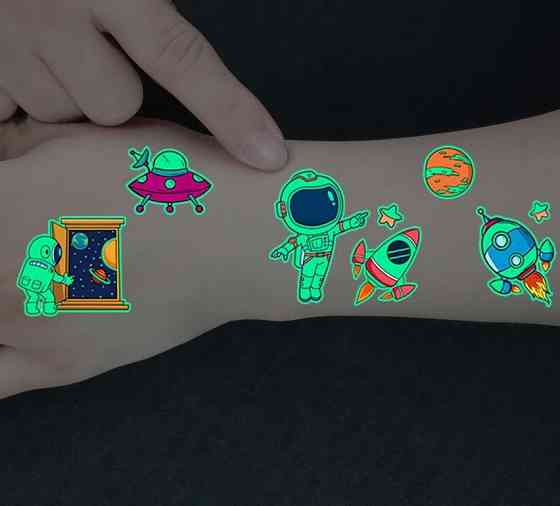 Набір наклейок Космос, що світяться в темряві, 5 листів Київ