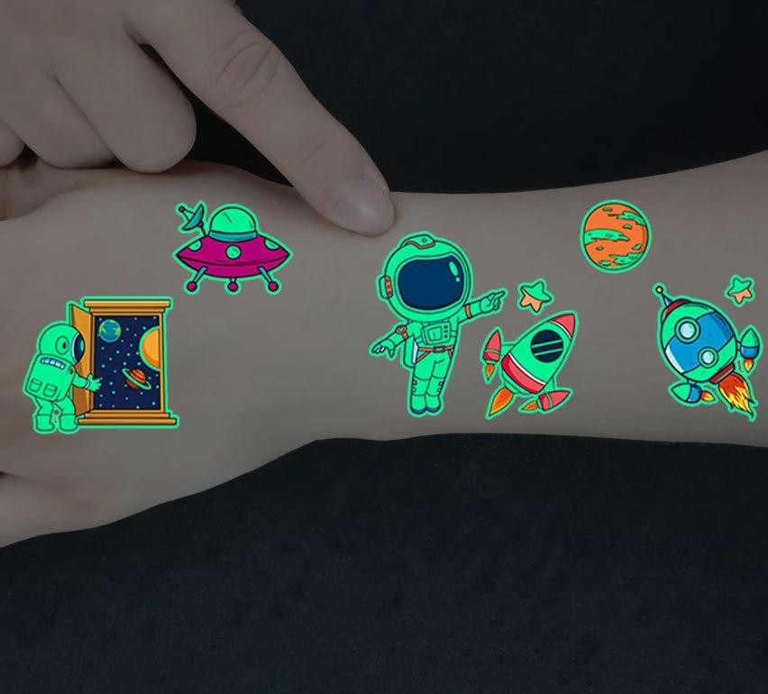 Набір наклейок Космос, що світяться в темряві, 5 листів Київ - фото 4