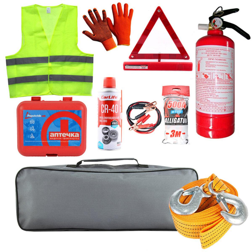 Набор автомобилиста для кроссоверов и внедорожников с тросом LIDO-2 Киев - изображение 1