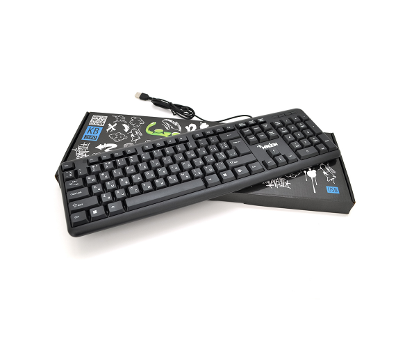 Клавіатура USB Merlion KB-888, довжина кабеля 135sм, (Eng/Укр/Рус), (460 x158x33 мм) Black, 104к, Q2 Полтава - фото 1
