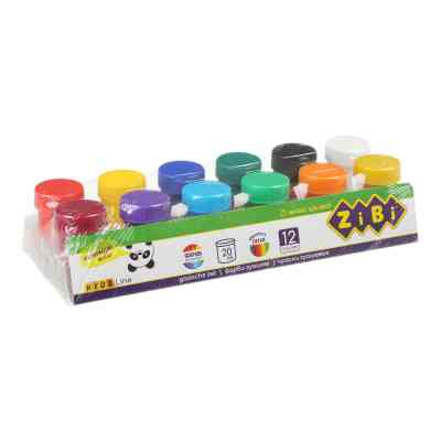 Гуашевые краски ZiBi KIDS Line 12 цветов по 20 мл (ZB.6658) Винница