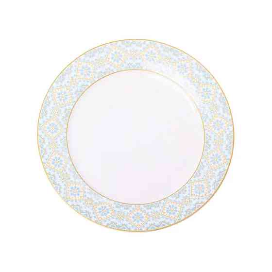 Тарілка сервірувальна порцелянова 26.5 см з орнаментом HP-7-738 Коломия