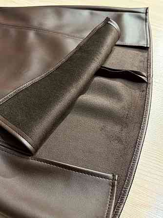 Юбка женская Gritana 956 из экокожи короткая с разрезами коричневая, коричневый, S Киев