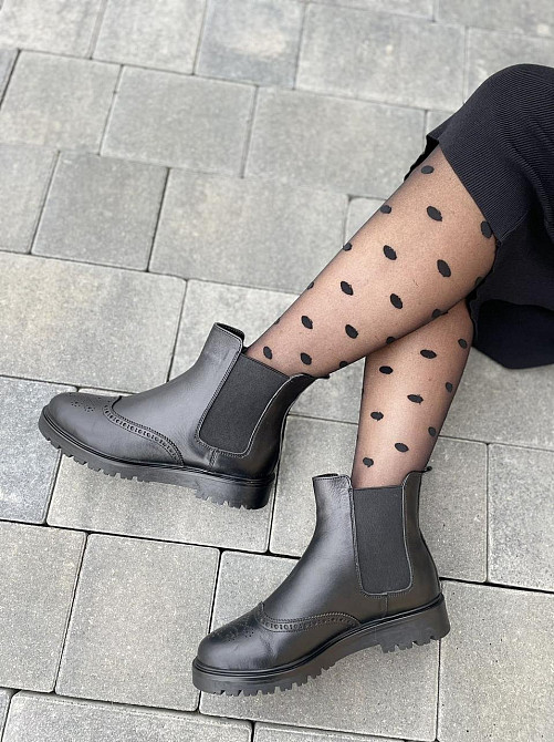 Черевики жіночі AMEDEA чорні натуральна шкіра зима (2790) Коломия - фото 2