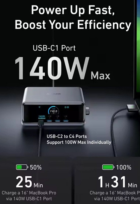 USB зарядное Anker prime 250W charger station Харків - фото 7