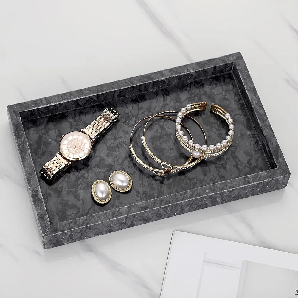 Прямокутний органайзер з натурального мармуру 25*15*3см Луцк - изображение 3