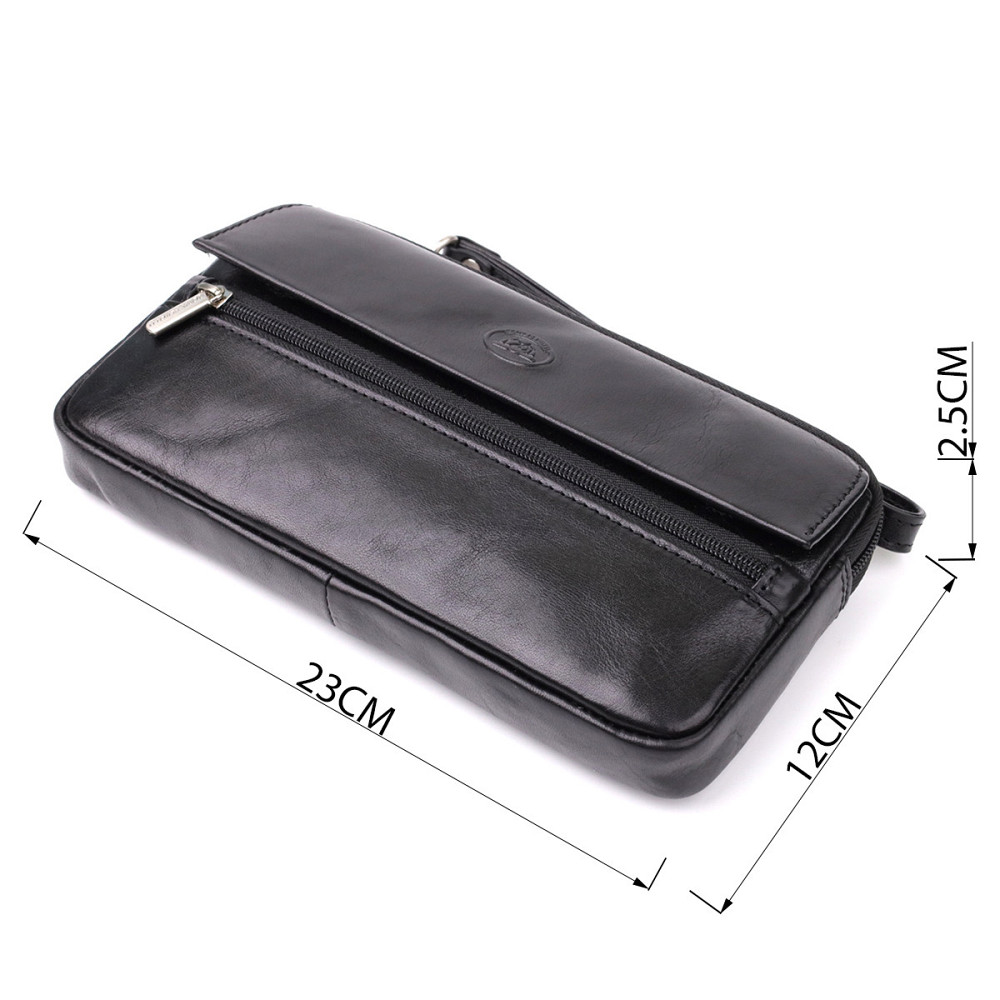 Місткий чоловічий клатч з гладкої натуральної шкіри Tony Perotti 20858_1 (9405 nero) Чорний Київ - фото 3