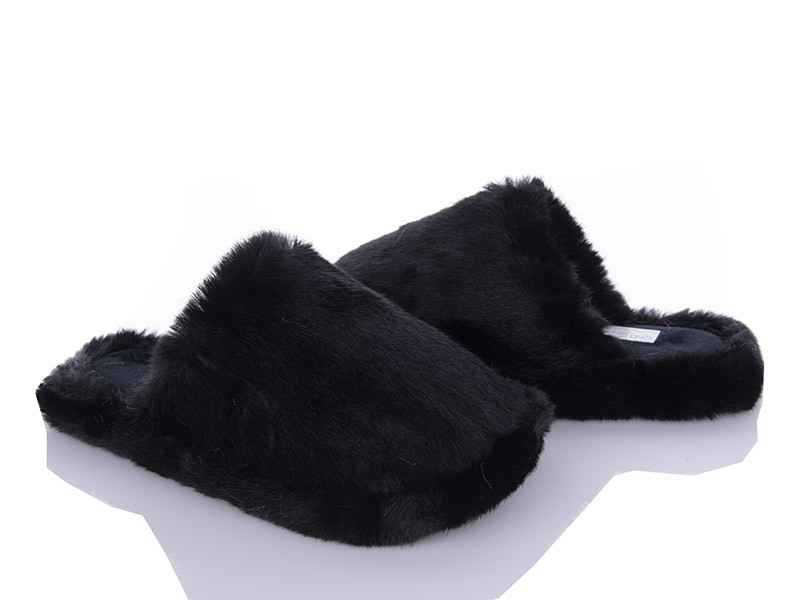 Капці жіночі домашні теплі закриті хутряні чорний Одеса - фото 3