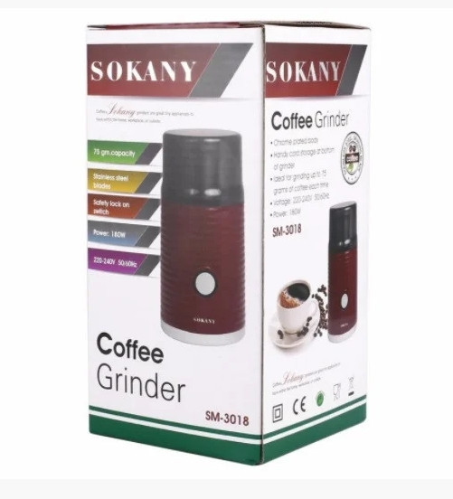 Кофемолка Sokany SM-3018 Мультимолка со съемной чашей Винница - изображение 4