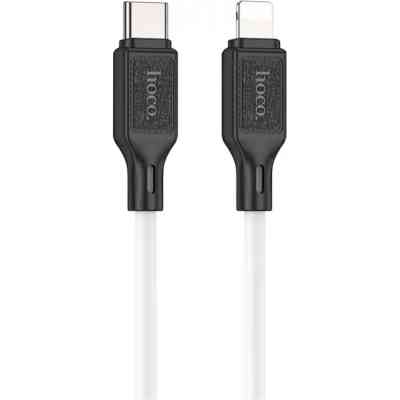Дата кабель USB-C to Lightning 1.0m Cool silicone PD 20W X90 white HOCO (6931474788399) Винница