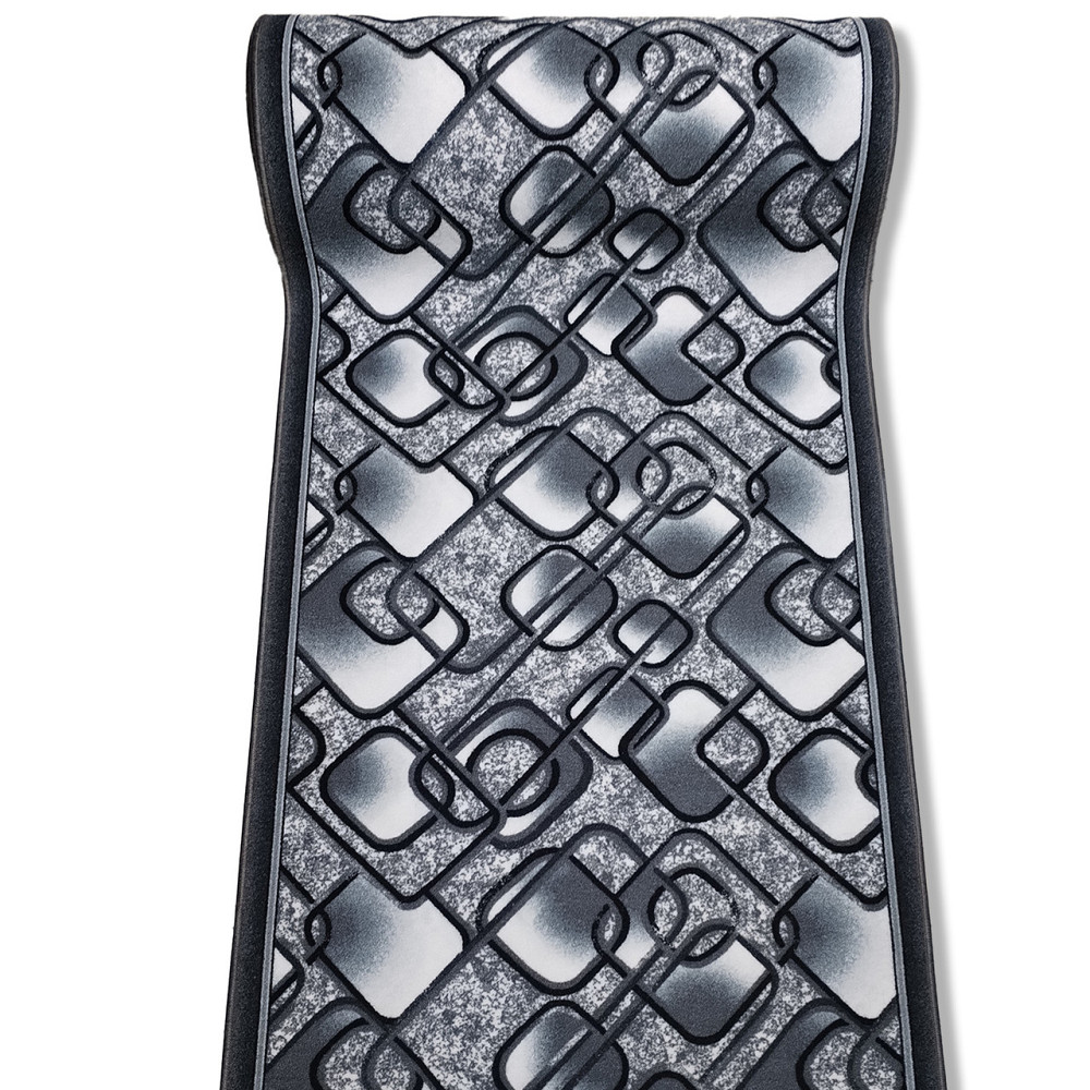 Килимова доріжка найкраща ціна, Чорний ромб, Килим на виріз, 1.5 м. Кам'янське - фото 1