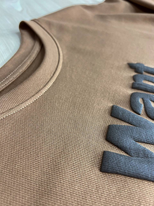 Свитшот женский U S 293 широкий оверсайз трикотаж надпись WANT, коричневый, one size Киев - изображение 15