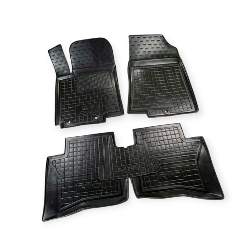 Коврики kia rio 2015-2017 борт 2,5см, с перемычкой салона Мукачево - изображение 1