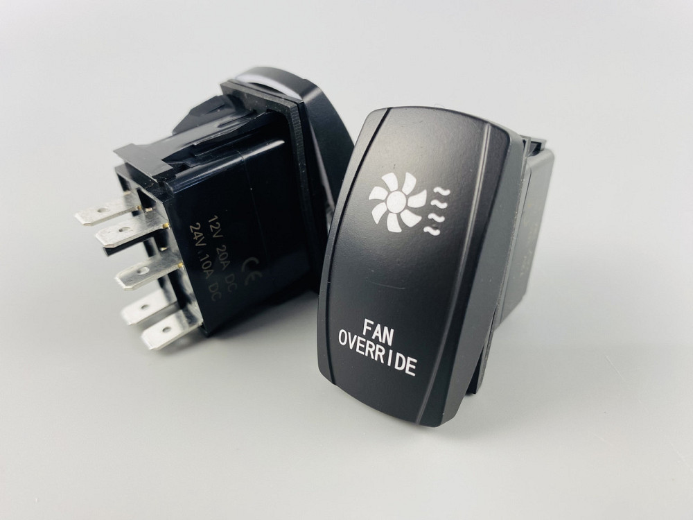 Лавіша вимикач ON-OFF, 4 ніжок, синя підсвітка, малюнок "додатковий вентилятор". Мукачево - фото 5