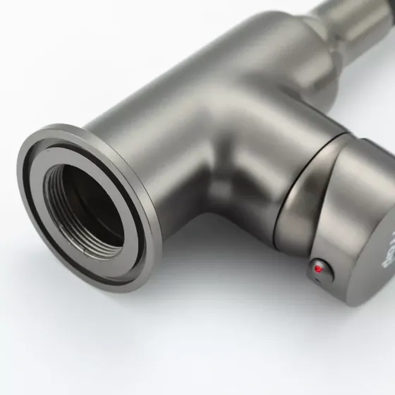 Смеситель для кухни с гибким изливом Frap F4044-9 2 режима, графит/черный Киев