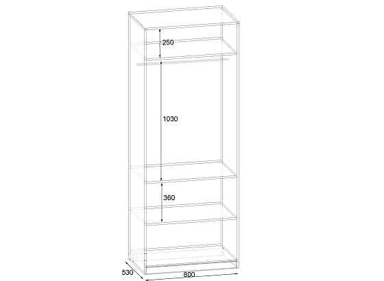 Шкаф Favorit F-14, Венге Магия/Дуб Крафт Белый, 800х530х2100 Львов