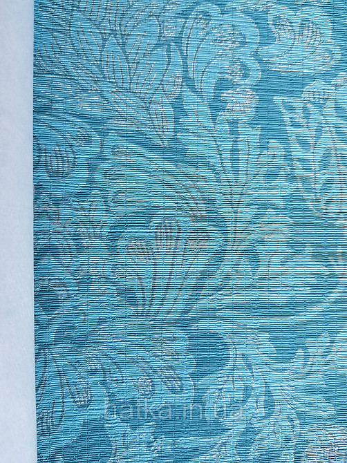 Обои флизелиновые эко Casadeco Five O'Clock 0.53х10 цветы листья бирюзовые с золотистым под ткань гобелен Киев - изображение 1