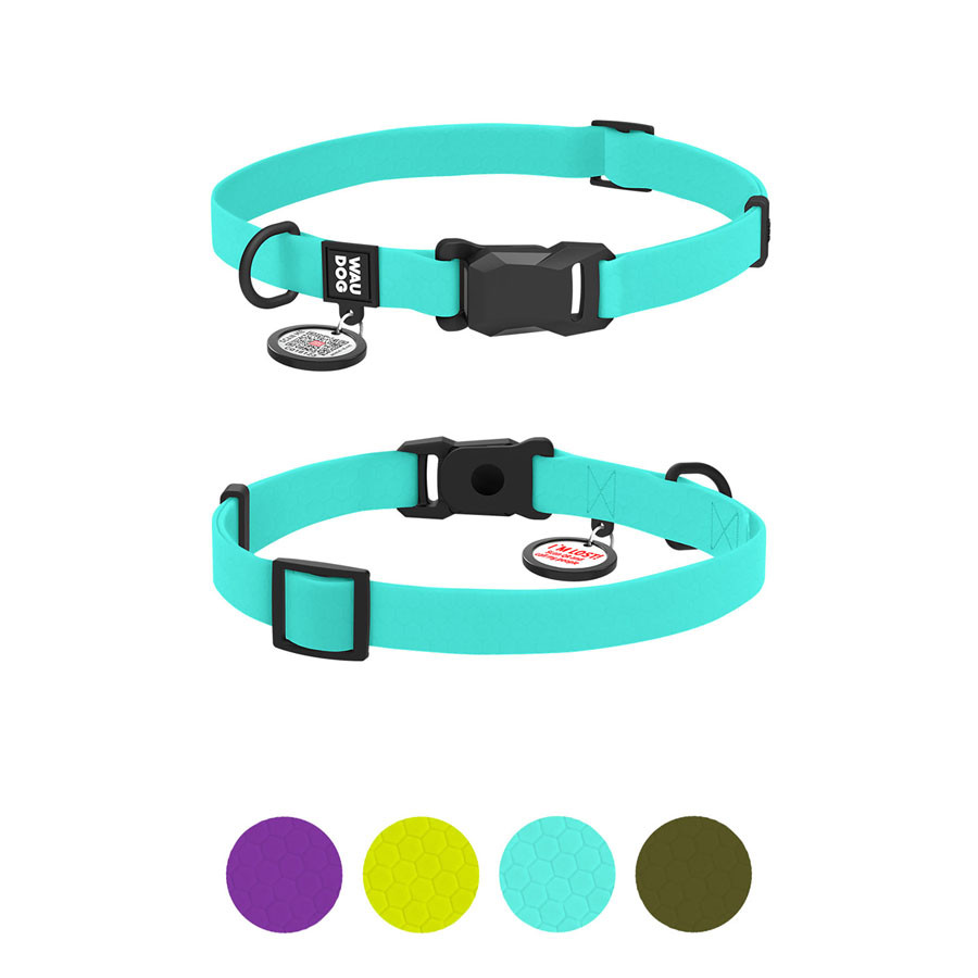 Нашийник для собак водостійкий WAUDOG Magnet c QR паспортом, магнітна пряжка-фастекс, S, Ш 15 м Коломия - фото 1