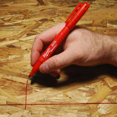 Маркер Milwaukee для будмайданчика INKZALL, тонкий, червоний (48223170) Вінниця - фото 4