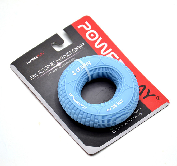 Еспандер кистьовий силіконовий PowerPlay PP-4330 Hand Grip Loops Light 13.5-18 кг. Блакитний Каменское - изображение 10