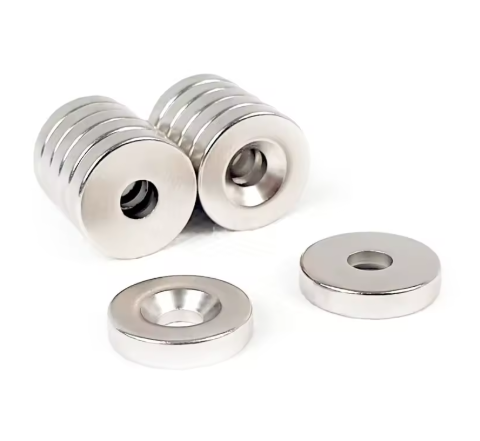 Набір з 10 неодимових магнітів 18x4 мм з отвором Київ - фото 1