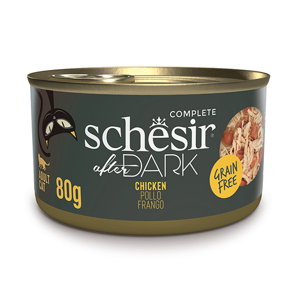 Schesir After Dark Chicken ШЕЗІР КУРКА в бульйоні натуральні консерви для котів, банка 80г Київ - фото 1