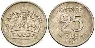 Швеція 25 ере 1952 рік (срібло) Полтава