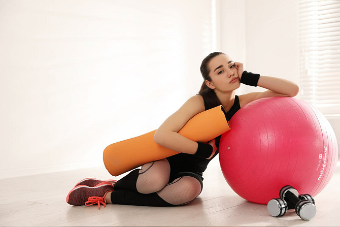 М'яч для фітнесу (фітбол) Power System PS-4018 Ø85 cm PRO Gymball Pink Кам'янське - фото 7