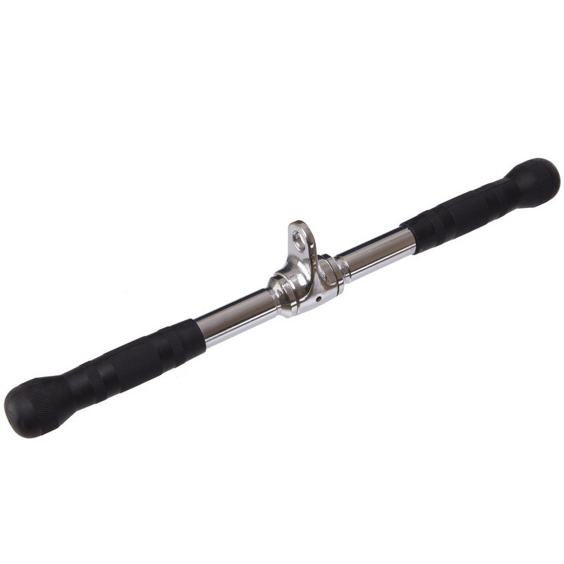 Рукоятка для тяги на трицепс и бицепс прямая обрезиненная 56 см HIGHQ-8083 хром Киев - изображение 2