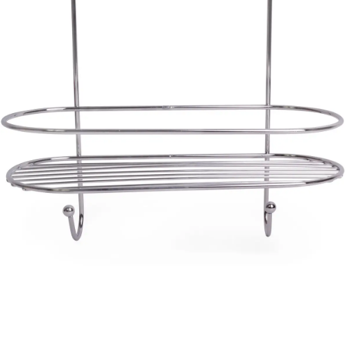 Полиця для ванної кімнати овальна 2-ярусна хромована сталь Besser Житомир