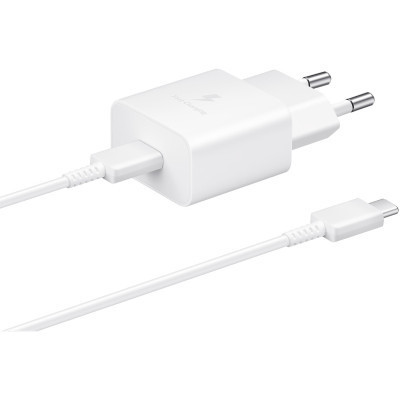 Зарядное устройство Samsung USB-С 15W White + Cable USB-C 1m (EP-T1510XWEGEU) Винница - изображение 1