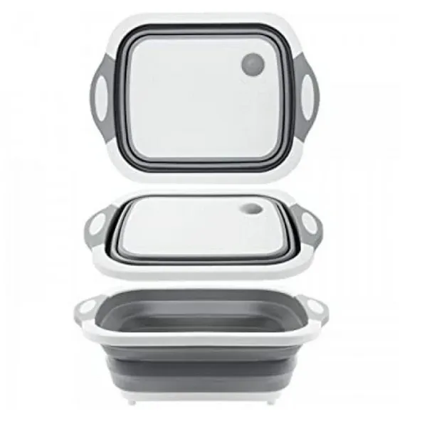 Складная доска-миска 3в1 Folding Cutting Board с дуршлагом, универсальная для кухни, дома, дачи и пикник Одесса - изображение 8