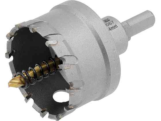 Свердло коронка по металу TCT YATO: Ø54 x 103 мм, товщ. до 25мм, з напрямним, 6-гран. хвост 3/8" [6] Одеса