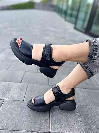 teona Босоніжки жіночі TEONA 108 чорні (літо, шкіра натуральна) (4096) Коломия