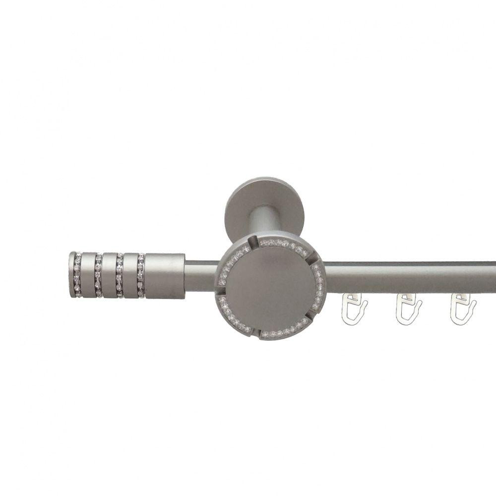 Карниз Orvit Барамелла металевий однорядний розета реверс фламо профільна труба  Сатин 19 мм 240 см (6300205) Львов - изображение 1