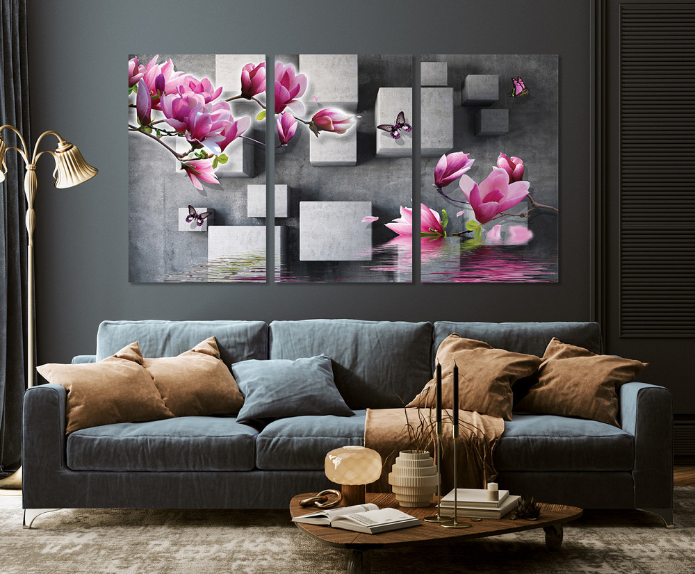 Модульная картина в гостиную / спальню   Орхідея    ART-033_3A 70х130 см Киев - изображение 3