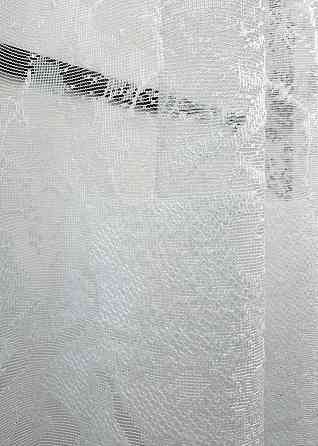 Короткая тюль, высота 1,6 м., жаккард цвет белый 1786т Киев