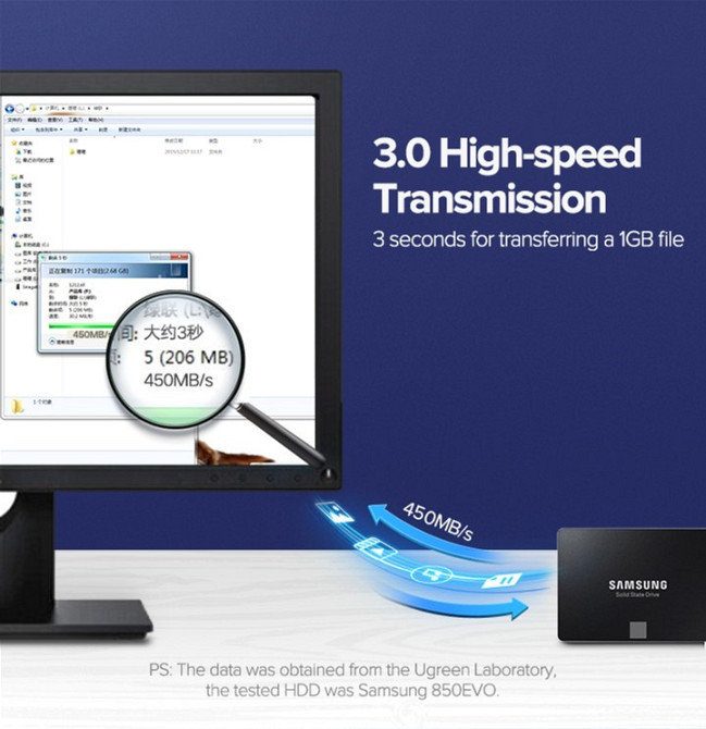 Кабель UGREEN US217 SATA 3 Data Cable 0.5m (Black)(UGR-30796) Киев - изображение 3