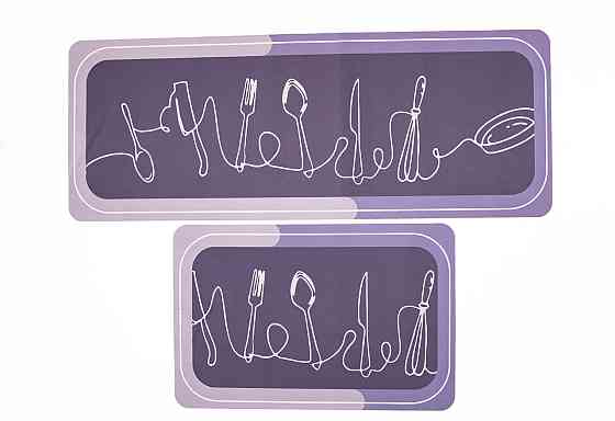 Yiwu Набір кухонних килимків 2 шт вологостійкі для підлоги HP-42-13V Коломыя