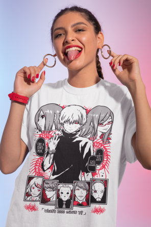 Футболка аниме Токийский гуль оверсайз (S/M/L) Черний AnimeJ0657 Днепр