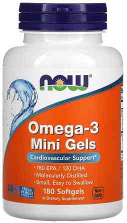 Омега-3 Now Foods Omega-3 Mini Gels 180 гелевых капсул Киев