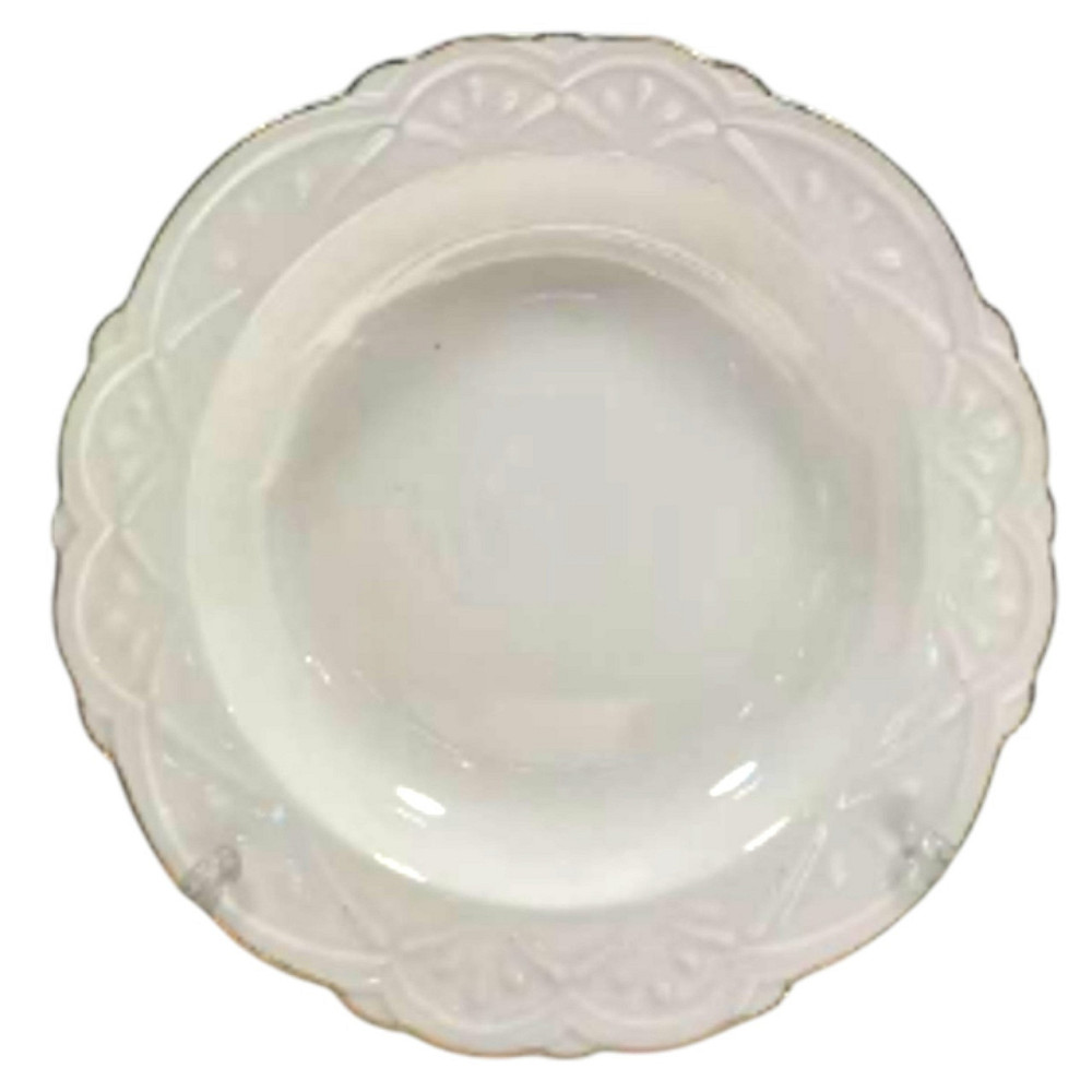 Тарілка кругла порцелянова Ø22 (см) глибока супова тарілка для перших страв Біла 120-YH-HG023 Коломия - фото 1